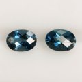 ロンドンブルートパーズ　チェッカーカット　約5×7mm 平均0.872ct